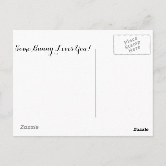 だれかウサギがあなたのことが好きなのよ! ポストカード (裏面)