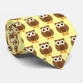だれか。 Owlブラウン氏およびクリームのタイ ネクタイ (ロール)