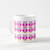 だれか。 Owl Cartoon Mug夫人 コーヒーマグカップ (正面左)