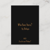 だれがここに住んでいますか。 ATC 名刺 (裏面)