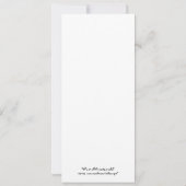 だれがすべてのパーティーの軽食平らなカードを食べたか 招待状 (裏面)