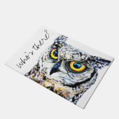 だれがそこにいますか。 フクロウ ドアマット (アングル)