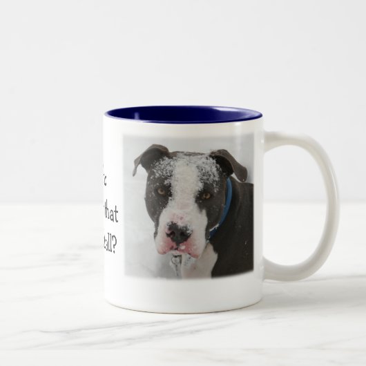 だれがその雪玉を投げたか ツートーンマグカップ (右)