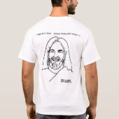 だれがイエス・キリストのbumbか。 tシャツ (裏面)