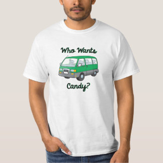 だれがキャンデーの変質者のTシャツがほしいと思うか、おもしろいで写実的なティー Tシャツ