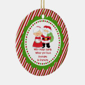 だれがサンタを必要とするか。 祖母の祖父のクリスマス セラミックオーナメント (右)