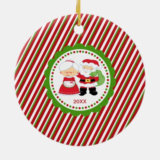 だれがサンタを必要とするか。 祖母の祖父のクリスマス セラミックオーナメント (裏面)