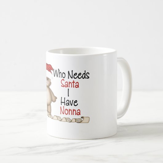 だれがサンタNonnaを必要とするかおもしろい コーヒーマグカップ (正面右)
