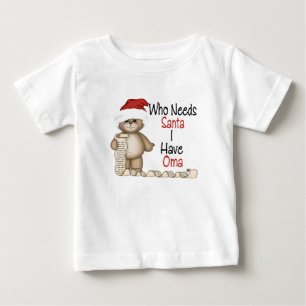 だれがサンタOmaを必要とするかおもしろい ベビーTシャツ