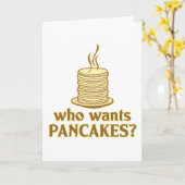だれがパンケーキがほしいと思いますか。 カード (黄色い花)