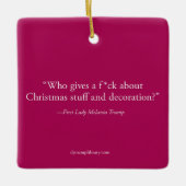 「だれが与えクリスマスの事を気に入った？」 セラミックオーナメント (正面)