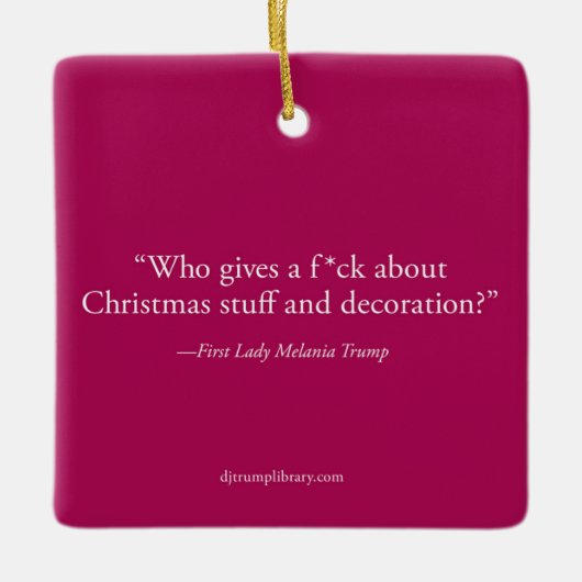 「だれが与えクリスマスの事を気に入った?」 セラミックオーナメント (正面)