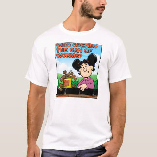 だれが厄介な問題を開けたか Tシャツ