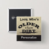 だれが土の誕生日より古いか見て下さい 缶バッジ (正面&裏面)