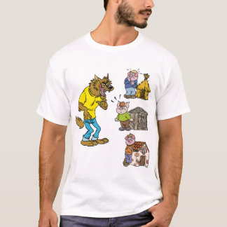 だれが大きいいじめっ子のオオカミを恐れていますか。 子供のTシャツ Tシャツ
