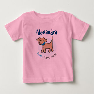 だれが子犬を愛しますか。 ベビーTシャツ