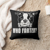 だれが屁をしたかおもしろいなボストンテリア クッション (ブランケット)