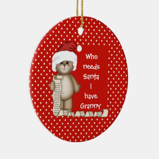 だれが必要とするサンタを… おばあさんのクリスマスのオーナメント セラミックオーナメント (右)