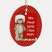 だれが必要とするサンタを… ケシのクリスマスのオーナメント セラミックオーナメント (右)