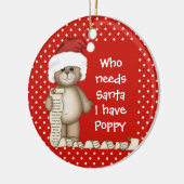 だれが必要とするサンタを… ケシのクリスマスのオーナメント セラミックオーナメント (左)