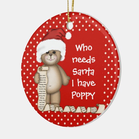 だれが必要とするサンタを… ケシのクリスマスのオーナメント セラミックオーナメント (左)