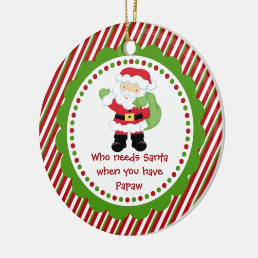 だれが必要とするサンタを… Papawのクリスマスのオーナメント セラミックオーナメント (左)