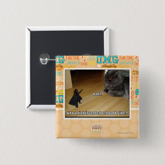 だれが暗黒面を発明しましたか。 缶バッジ (正面&裏面)