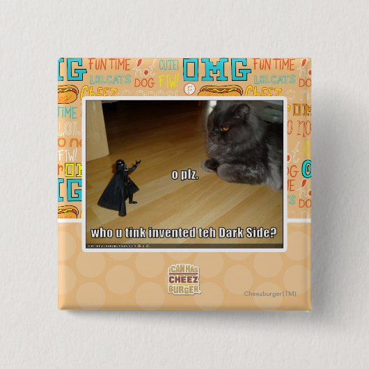 だれが暗黒面を発明しましたか。 缶バッジ (正面)