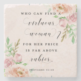 だれが有徳の女性のコースターを見つけることができるか ストーンコースター