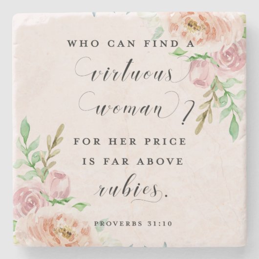 だれが有徳の女性のコースターを見つけることができるか ストーンコースター (正面)