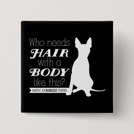 だれが毛をか"。必要とするかAHT " Buton 缶バッジ (正面)