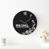 だれが気になるか、私はとにかく遅れます…常に ラージ壁時計 (ホーム)