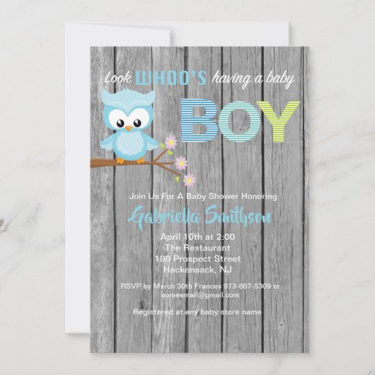 だれが男の赤ちゃんのベビーシャワーカードがあっているか見て下さい 招待状 (正面)