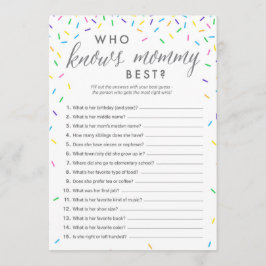 だれが知っているかお母さんの最も最高のなシャワーのゲームカード-振りかけます プログラム