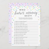 だれが知っているかお母さんの最も最高のなシャワーのゲームカード-振りかけます プログラム (正面/裏面)