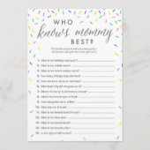 だれが知っているかお母さんの最も最高のなシャワーのゲームカード-振りかけます プログラム (正面)