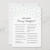 だれが知っているか真新しい銀2xのベビーシャワーのゲームのアドバイス| 招待状 (正面)