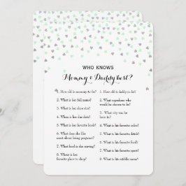 だれが知っているか真新しい銀2xのベビーシャワーのゲームのアドバイス| 招待状