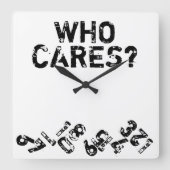 だれが落ちる数柱時計を気にするか スクエア壁時計 (正面)