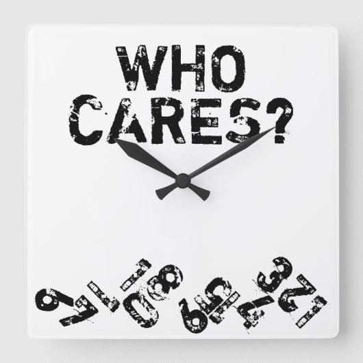 だれが落ちる数柱時計を気にするか スクエア壁時計 (正面)