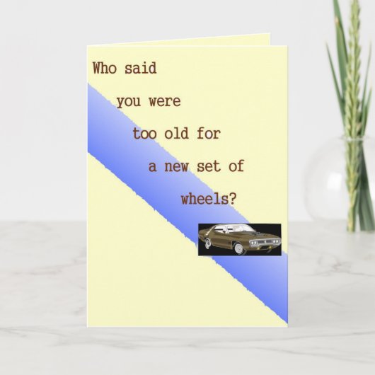 だれが言ったか余りに古かったです、バースデー・カード カード (正面)