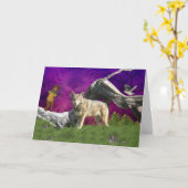 だれが誰を横の挨拶状見ているか カード (黄色い花)