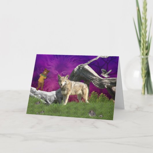 だれが誰を横の挨拶状見ているか カード (正面)