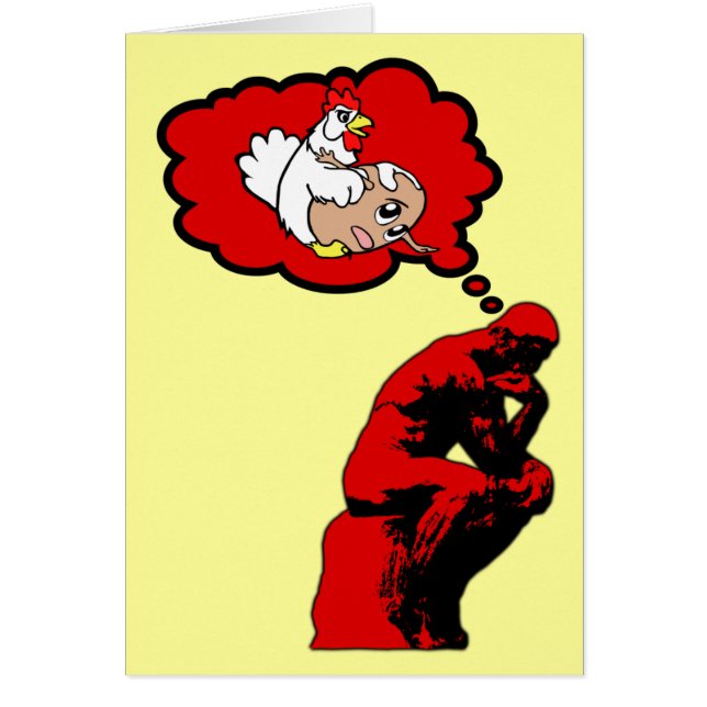 だれが鶏か卵を最初に来たか (正面)