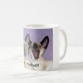 だれが"マグを膨らませたか"シャム笑うこと コーヒーマグカップ (正面右)