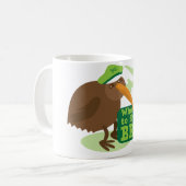 だれがbroを飛ばす必要がありますか。 キーウィの鳥のユーモア コーヒーマグカップ (正面左)