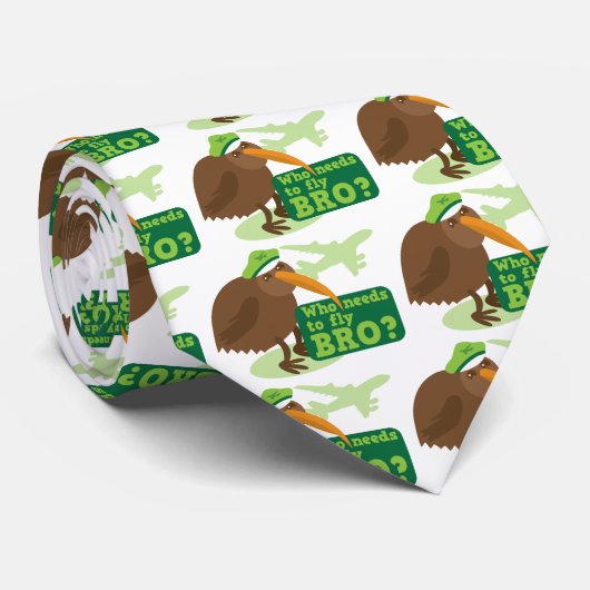 だれがbroを飛ばす必要がありますか。 キーウィの鳥のユーモア ネクタイ (ロール)