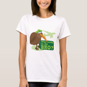 だれがbroを飛ばす必要がありますか。 キーウィの鳥のユーモア tシャツ