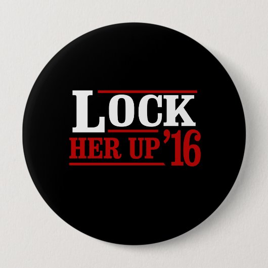 だれでもしかしヒラリー-彼女の上りの2016年を締めて下さい- -アンチHil 缶バッジ (正面)