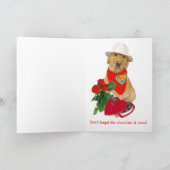 だれでものためのおもしろい犬か実験室のバレンタイン シーズンカード (内部)